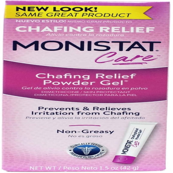 Monostat Care Chafing Relief Powder Gel for Skin, 1.5 oz, 5 Count