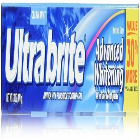 "BcTlyInc Ultra Brite Advanced Whitening Fluoride Toothpaste, Clean Mint, Count"
