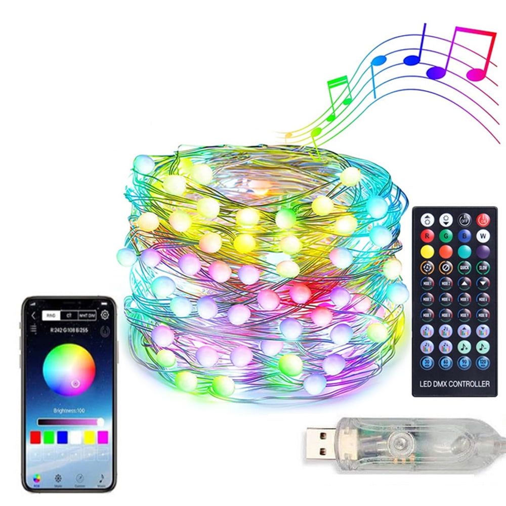 Bcamelys LED Christmas Tree Light Remote Control RGB Symphony