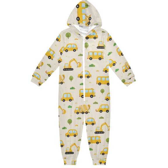 Bcf279b6-755c-424d-85f7-18fdb5b9ef49 Boys & Girls Hooded One-Piece Pajamas Warm Crystal velvet Hooded Long Sleeve Loungewear Jumpsuit Unisex