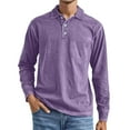 thumbnail image 1 of Bcfgryg Distressed Long Sleeve Shirts For Stylish Casual Men’S Formal Dress Shirts Purple, 1 of 4