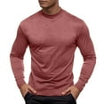 thumbnail image 1 of Bcfgryg Dress Shirts Long Sleeve Casual Top Solid Color Thickened Style For Formal And Business Attire Button Down Shirts Men Red, 1 of 5