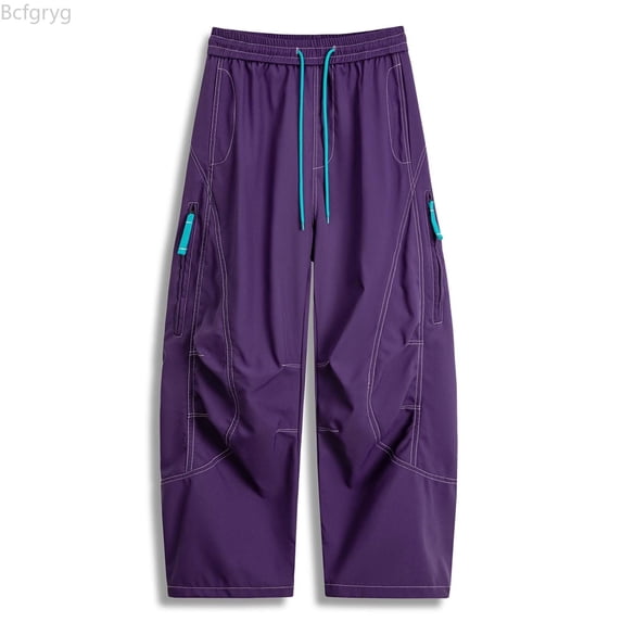 Bcfgryg Fall Casual Pants Men's Casual Pants Functional Rushing Pants Couple Outdoor Pants Men’s Casual Pants Purple XL