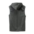 thumbnail image 1 of Bcfgryg Fashion Men Sleeveless Solid Hooded Waistcoat Slim Jacket Blouse Tops Shirt Mens Coats Gray M, 1 of 4
