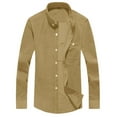 thumbnail image 1 of Bcfgryg Fashion Men's Shirt Spring And Corduroy Blouse Autumn Casual Top Solid Men Shirts Stretch Comfort Men's Shirts, 1 of 5