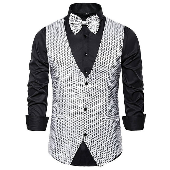 Bcfgryg Fashion Men's Suit Vest Slim Fit Business Wedding Sleeveless Tank Men's Vest
