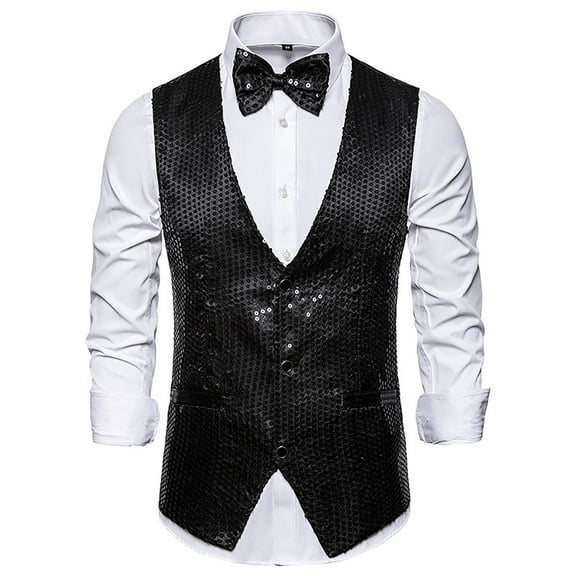 Bcfgryg Fashion Men's Suit Vest Slim Fit Business Wedding Sleeveless Tank Men's Vest