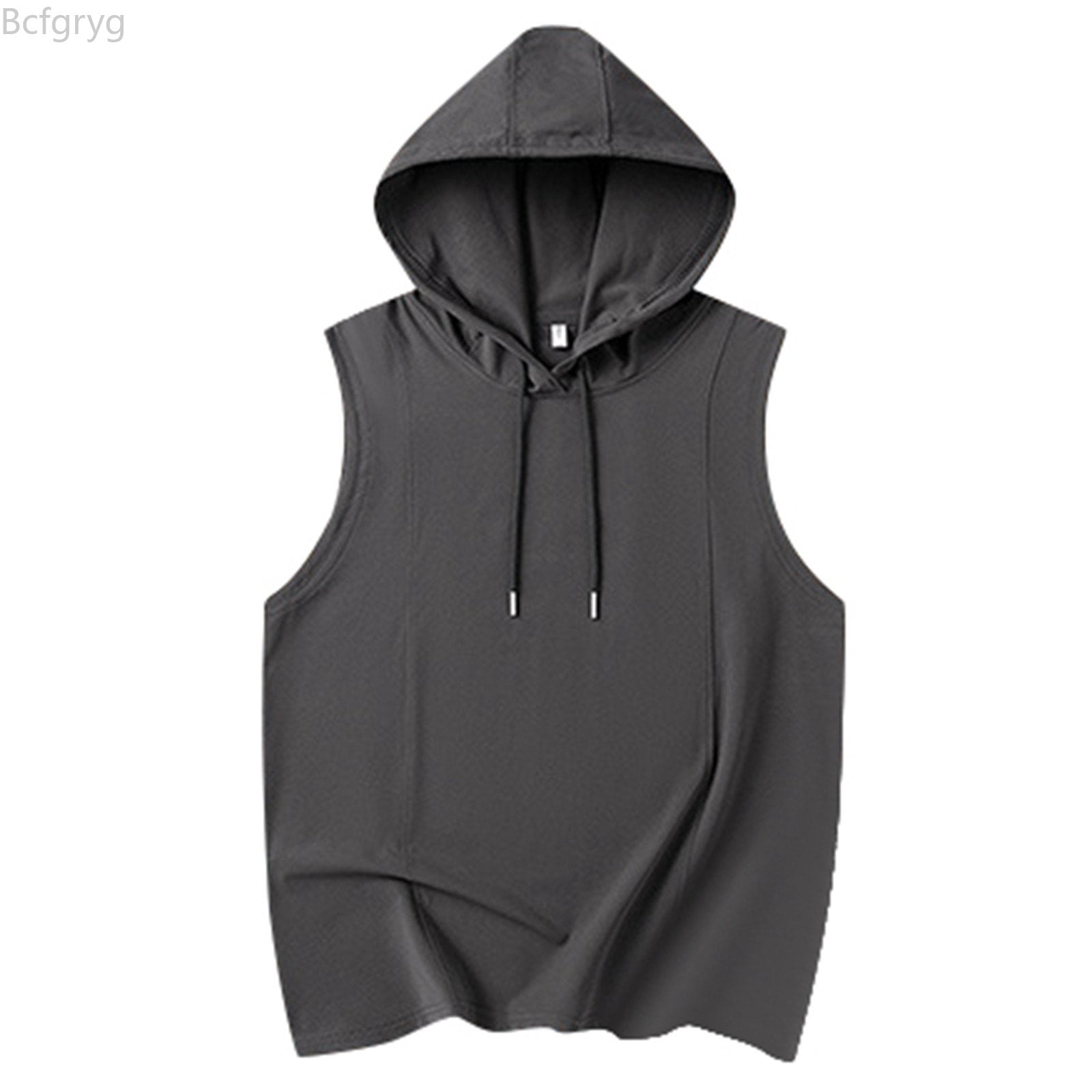 Bcfgryg Hooded Vest Back Heart Fashion Top Men Summer Light Sports Vest ...