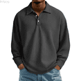 thumbnail image 1 of Bcfgryg Knit Shirt Modern Casual Wear Soft Comfortable Fabric Breathable Long Sleeve Top For Daily Street Style Big and Tall Shirts Black L, 1 of 3