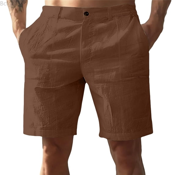 Bcfgryg Lightweight Casual Shorts For With Stretch Comfort And Multiple Pockets For Outdoor Summer Activities Mens Shorts Brown XXL