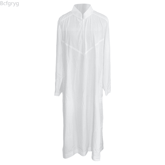 Bcfgryg Long Robe Muslim Long Robe Export Long Robe Big and Tall Shirts White S
