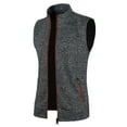 thumbnail image 1 of Bcfgryg Male Autumn And Winter Bottoming Knitted Hooded Vest Solid Color Drawstring Sweatshirt Vest Coat Men Sweaters Gray S, 1 of 4