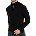 thumbnail image 1 of Bcfgryg Male Autumn And Winter Half Turtleneck Zipper Sweater Long Sleeve Sweater Sweater Casual Pullover Mens Cardigans Black L, 1 of 5