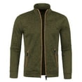 thumbnail image 1 of Bcfgryg Male Autumn And Winter Zipper Neck Solid Sweater Long Sleeve Fashion Top Sweatshirt Coat Mens Knit Sweater Green XXL, 1 of 3