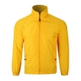 thumbnail image 1 of Bcfgryg Male Casual Slim Solid Pocket Jacket Stand Collar Long Sleeve Zipper Fly Jacket Coat Mens Coats Yellow XXXL, 1 of 2