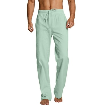 Bcfgryg Male Casual Solid Pant Short Full Length Straight Pant Short Drawstring Pocket Fashion Pant Trousers Men's Khaki Pants