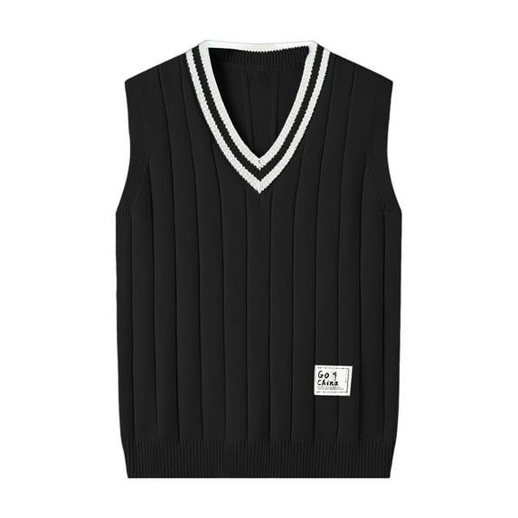 Bcfgryg Male Knitwear Shoulder Vests Fashion Trends Sleeveless Vests Men's Sleeveless Jacket Vest