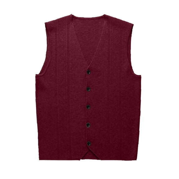 Bcfgryg Male Knitwear Shoulder Vests Fashion Trends Sleeveless Vests Men's Vest