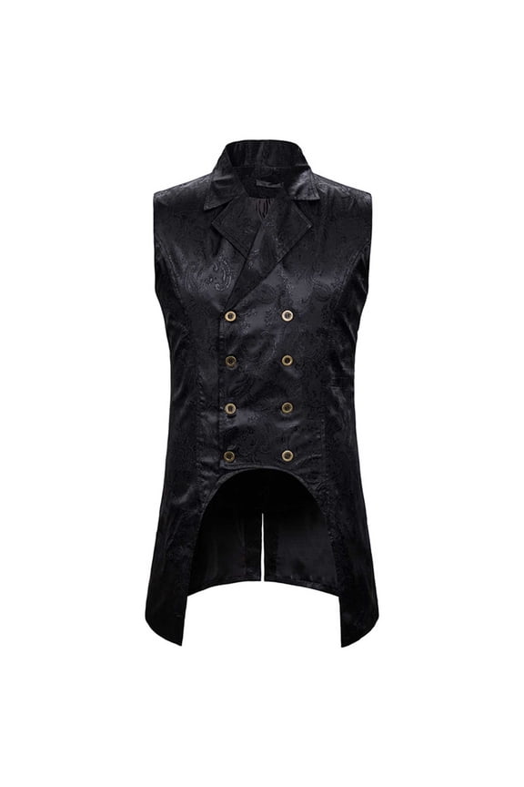Male New Vests Fashion Prom Awards Occasion Mid Length Vest Court Tuxedo Fit Matching Shirt Vests Men's Work Vest
