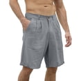 thumbnail image 1 of Bcfgryg Male Summer Casual Solid Short Pant Button Short Trouser Pant Pocket Short Fashion Short Men's Straight Leg Casual Pants, 1 of 5