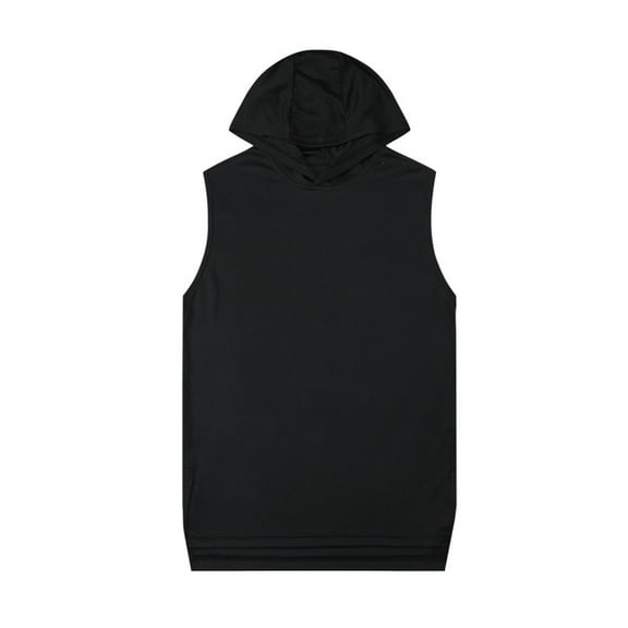 Bcfgryg Male Summer Tank Tops I Shaped Round Neck Hooded Sleeveless Vest Blouse Men's Vest