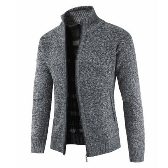 Bcfgryg Male Sweater Jacket Loose Sweater Male Casual Knitted Cardigan Sweaters For Men Gray L