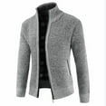 thumbnail image 1 of Bcfgryg Male Sweater Jacket Loose Sweater Male Casual Knitted Cardigan Sweaters For Men Gray M, 1 of 3