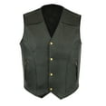 thumbnail image 1 of Bcfgryg Men Fashion Casual Cool Solid Color Vest Motorcycle Fleet Punk Leather Vest Coat Vest Lightweight Men's Jacket For Hiking Black XXXL, 1 of 4