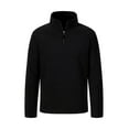 thumbnail image 1 of Bcfgryg Men Quarter Zip Sweatshirts Neck Pullover Long Sleeve Sweatshirt Solid Color Casual Tops,Black L, 1 of 5