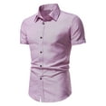 thumbnail image 1 of Bcfgryg Men'S Fashion Spring And Summer Casual Short Sleeved Lapel Printed Shirt Top Lightweight Button Down Shirts Men Pink, 1 of 3