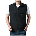 thumbnail image 1 of Bcfgryg Men S Jacket Vest Overalls Vest Pocket Outdoor Casual Plain Simple Slim Comfortable Jacket Men's Vest, 1 of 5