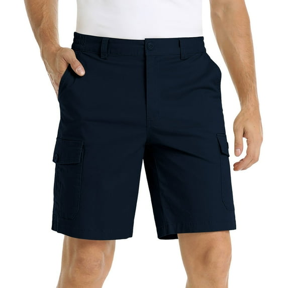 Bcfgryg Men'S Summer Shorts With Multiple Pockets For Comfort And Lightweight Twill Cotton Elastic Waist Casual Work Shorts Men’s Cargo Pants