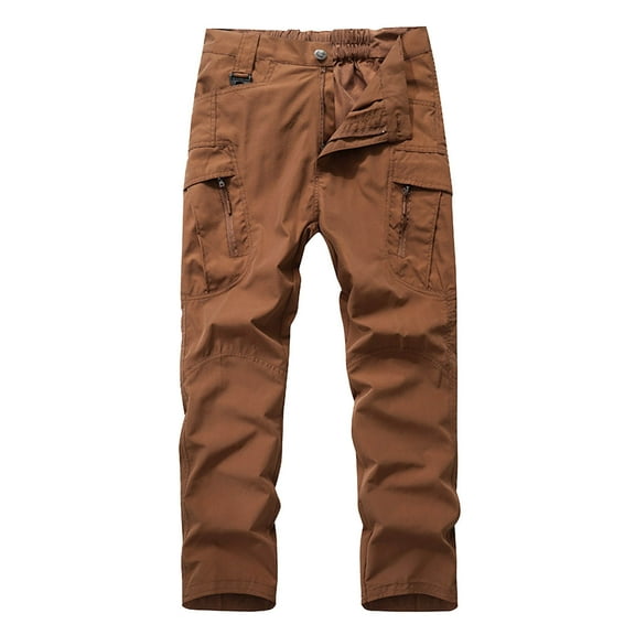 Bcfgryg Men Solid Color Casual Pants Men's Sports Overalls Men's Mul Ti Functional Pants Lightweight Men’s Work Pants Summer