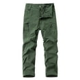 thumbnail image 1 of Bcfgryg Men Solid Color Casual Pants Men's Sports Overalls Men's Mul Ti Functional Pants Lightweight Men’s Work Pants Summer, 1 of 3