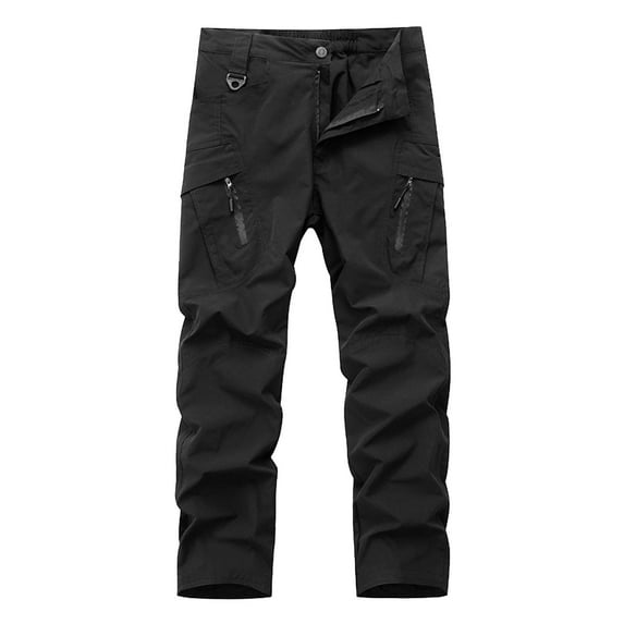 Bcfgryg Men Solid Color Casual Pants Men's Sports Overalls Men's Mul Ti Functional Pants Lightweight Men’s Work Pants Summer