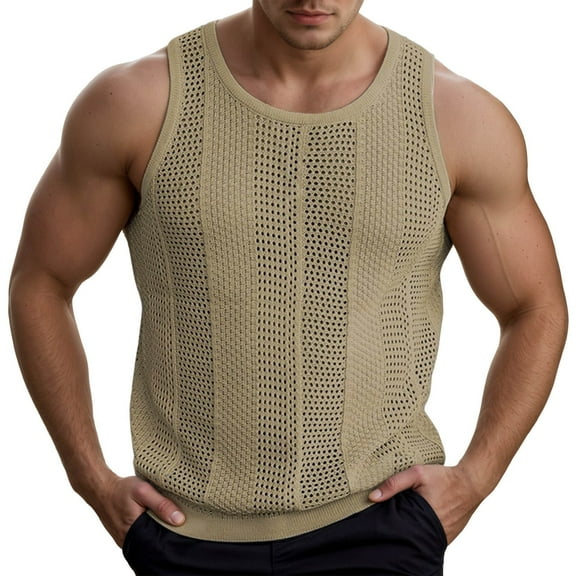 Bcfgryg Men's Athletic Tank Tops For Outdoor Activities Breathable Slim Fit Sleeveless Design For Spring And Summer Sportswear For Active Lightweight Men's Vest