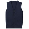 thumbnail image 1 of Bcfgryg Men's Autumn And Winter Comfort Business Sleeveless Casual Plush Vest Vest V Neck Knitted Diamond Check Lightweight Men's Vest, 1 of 5