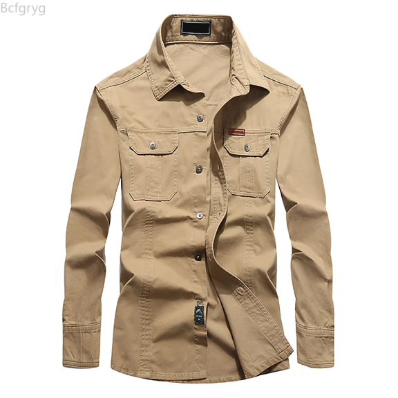 Bcfgryg Men's Autumn Long Sleeve Shirt Casual Style Workwear Jacket Slim Fit Shirt Men Shirts Casual Yellow XXXL