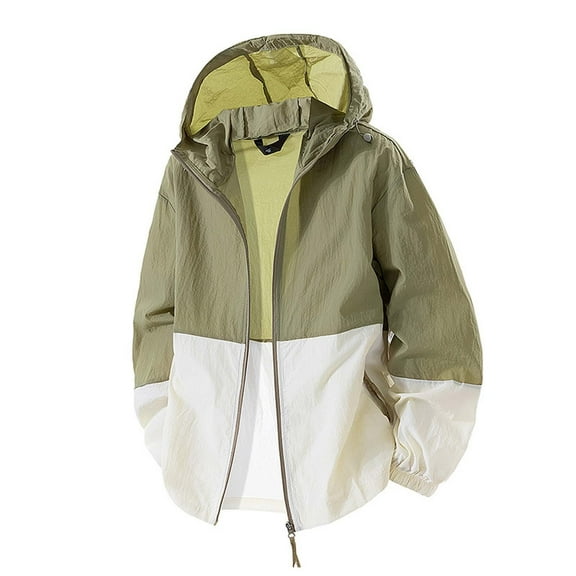 Bcfgryg Men's Casual Jacket Lightweight Breathable Loose Fit Zip Up Outerwear For Spring Summer Daily Wear Outdoor Activities Comfortable Stretchy Fabric Lightweight Casual Jackets For Men