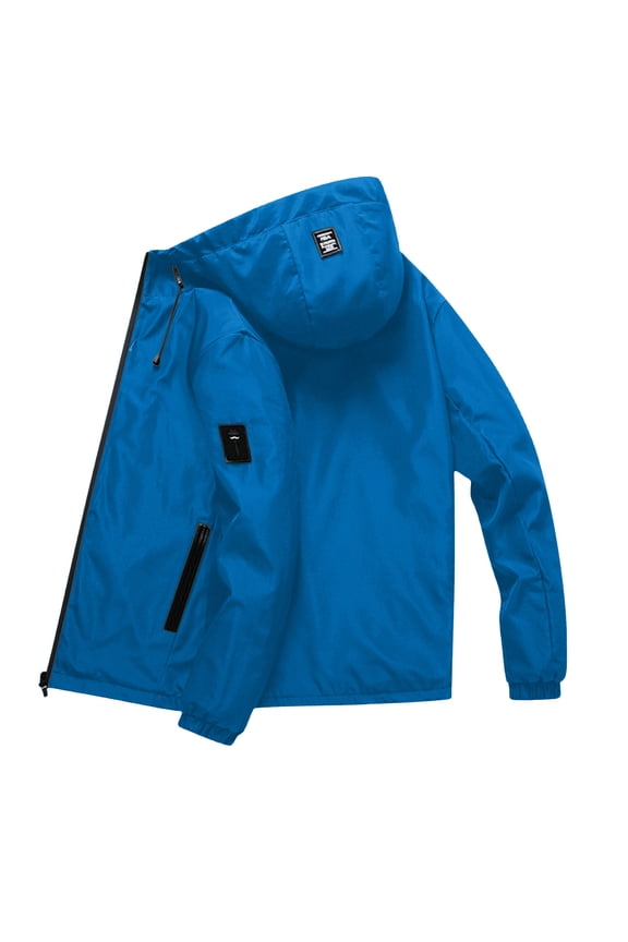 Men's Casual Jacket Lightweight Loose Fit Hooded Zip Up Outerwear For Daily Wear Comfortable Spring Summer Fall Winter Layering Men's Cotton Casual Jackets For Travel