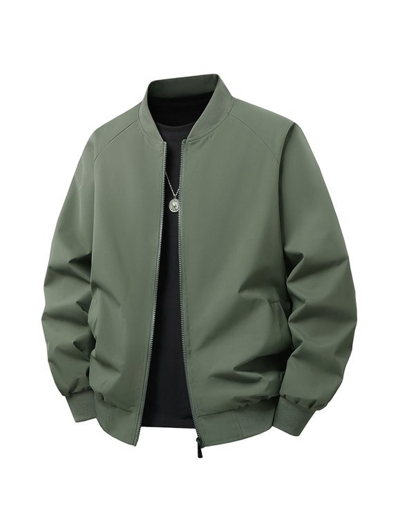 Men's Casual Jacket Lightweight Loose Fit Outdoor Spring Fall Daily Wear Comfortable Plain Color Coat For Layering With Pants Casual Hooded Jackets For Men