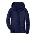 thumbnail image 1 of Bcfgryg Men's Casual Pure Color Plus Size Hoodie Reflective Zipper Outdoor Sport Coat Mens Knit Sweater Blue S, 1 of 2