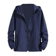thumbnail image 1 of Bcfgryg Men's Casual Pure Color Plus Size Hoodie Reflective Zipper Outdoor Sport Coat Mens Sweater Blue XXXXL, 1 of 3