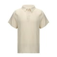thumbnail image 1 of Bcfgryg Men's Casual Shirt Summer Comfortable Relaxed Fit Solid Color Turn Down Collar Breathable Soft Stretchable Fabric For Daily Wear Stretch Comfort Men's Shirts, 1 of 5