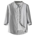 thumbnail image 1 of Bcfgryg Men's Casual Shirts For Daily Wear Outdoor Activities And Relaxation Stylish Solid Colored Button Downs For Spring And Summer Men's Linen Shirts Summer, 1 of 2