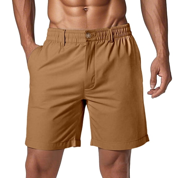 Bcfgryg Men's Casual Shorts For Everyday Wear With Deep Pockets Trendy And Comfortable Design Men's Cargo Shorts With Pockets Brown S