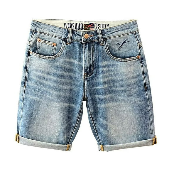Bcfgryg Men's Casual Shorts Summer Comfort Stretch Elastic Waist Outdoor Athletic Relaxed Fit Lightweight Breathable Men's Shorts Blue 28