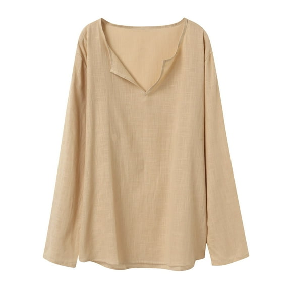 Bcfgryg Men's Casual Solid Color V Neck Long Sleeve T Shirt Pocket T-shirts Men