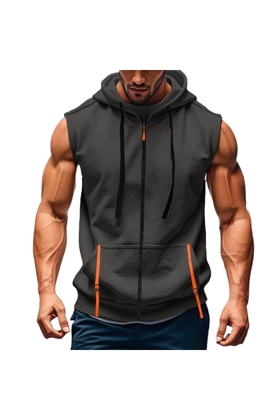 Men's Casual Sports Outerwear Vests Comfortable Fit With Zipper Closure Ideal For Everyday Wear In Spring Autumn And Winter Men's Lightweight Jacket Gray L