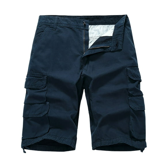 Bcfgryg Men's Drawstring Cargo Shorts Short Men's Cargo Trousers Available In Many Different Colours Men's Linen Shorts For Summer Travel Blue 38